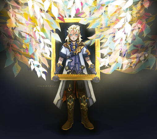 Genshin Impact Albedo Fan art