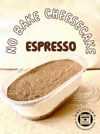 Deliciosa product poster for No bake Cheesecake Espresso flavor
