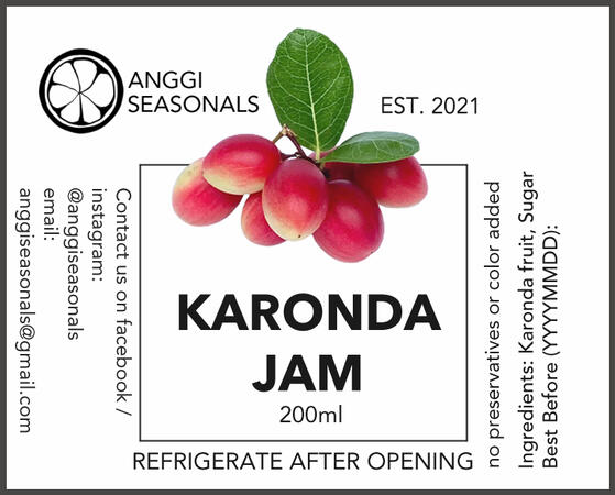 Product Label Design for Karonda Jam